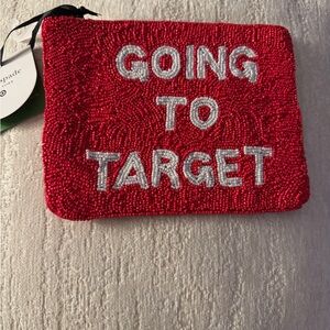 NWT Kate Spade Target Red Beaded Clutch